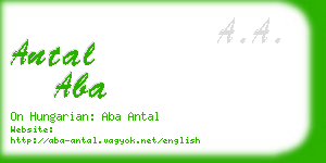 antal aba business card